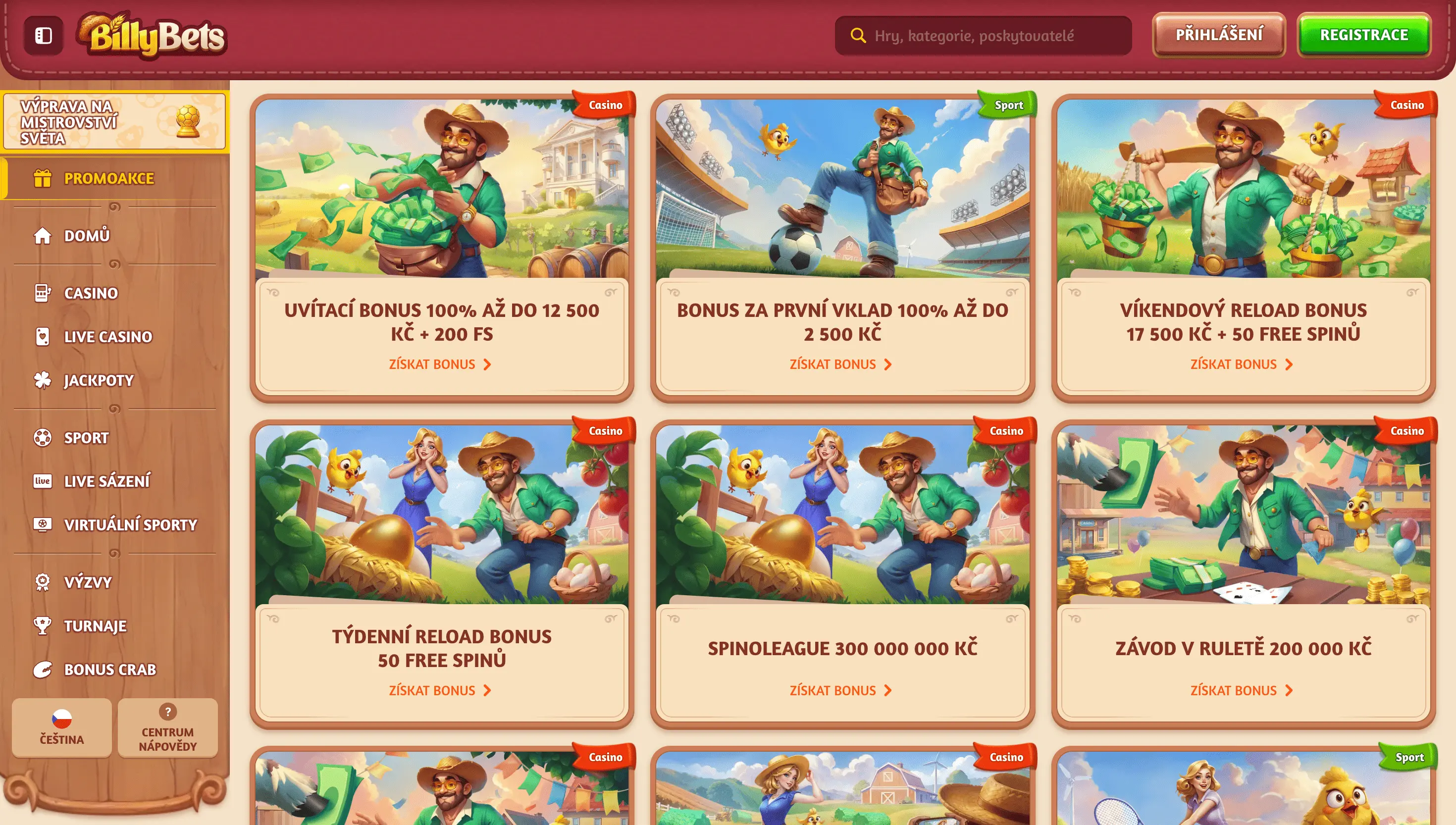 BillyBets Casino – přehled bonusů