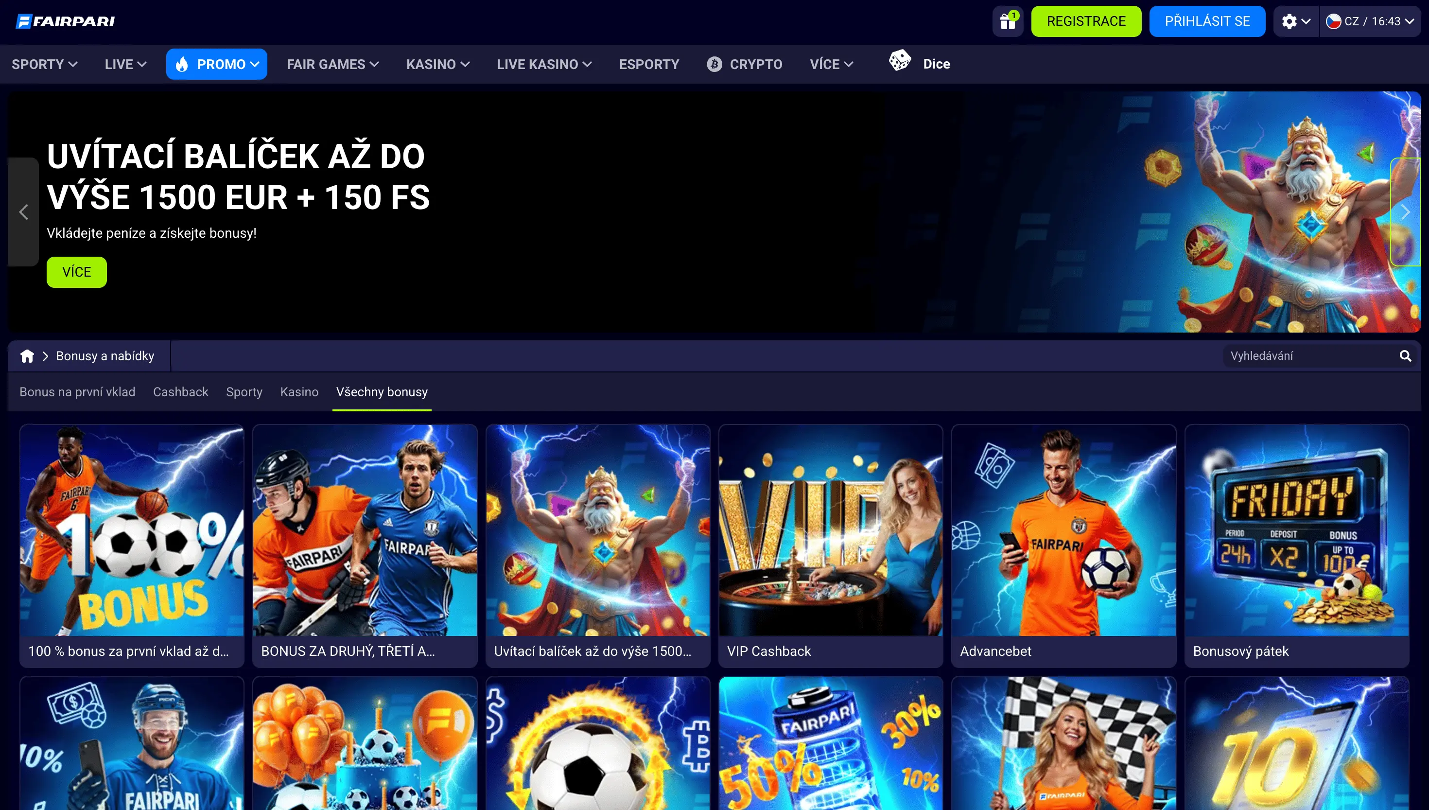 FairPari Casino – přehled bonusů